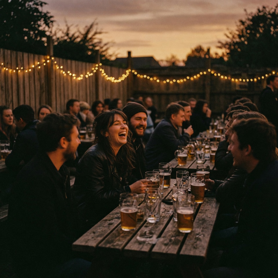 Pints in the beer garden